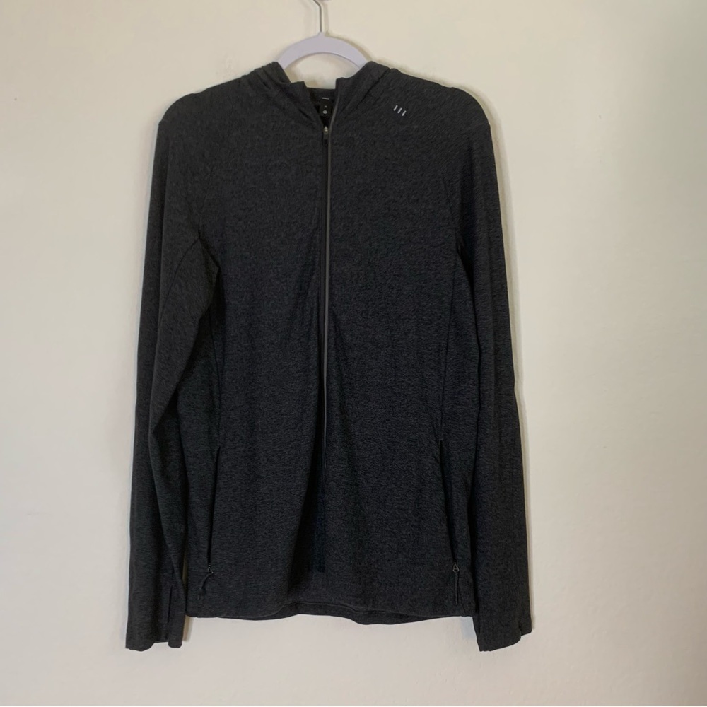 Lululemon Mens heather gray surge warm full zip hooded sweater M